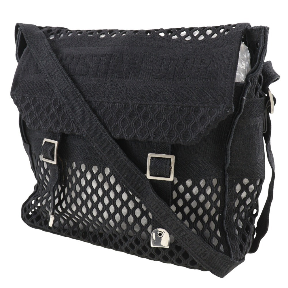 CHRISTIAN DIOR Black Canvas Messenger Shoulder Bag - Picture 2 of 11